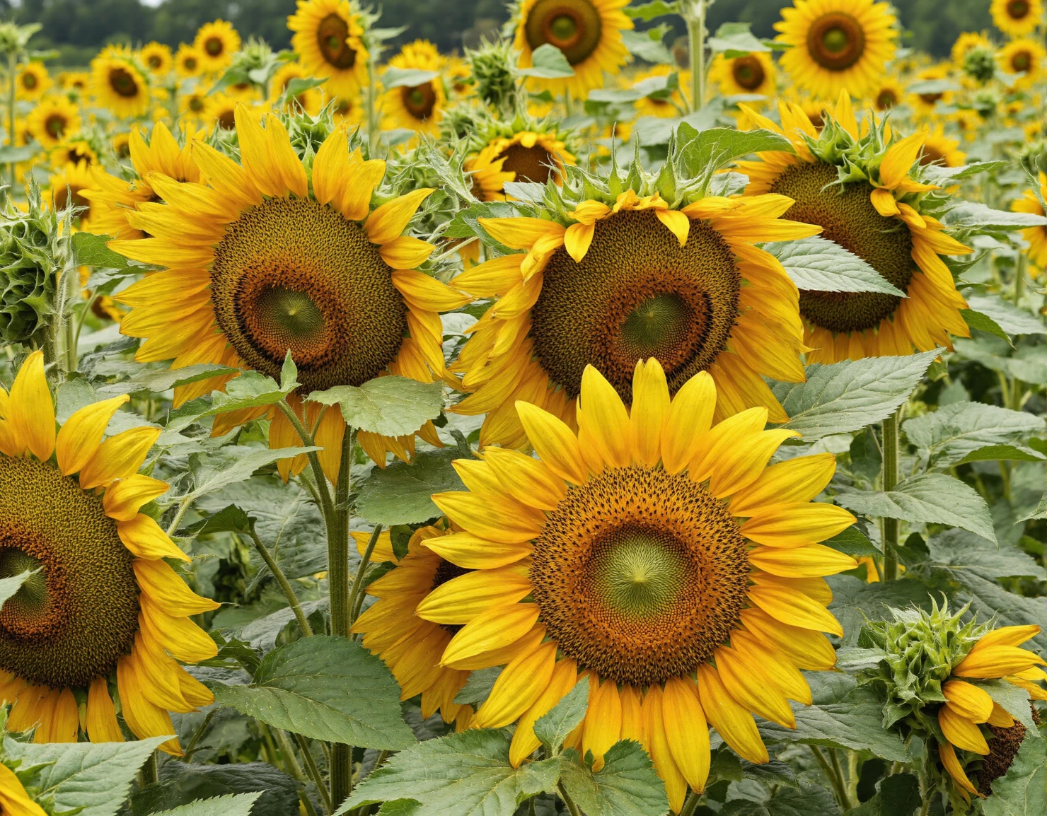 Vibrant Sunflower Field Under the Summer Sun #41182