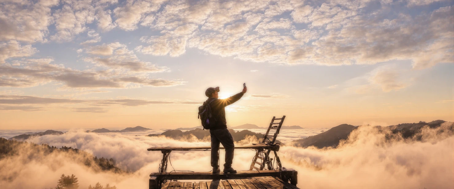 Embracing the Dawn Above a Sea of Clouds #41216