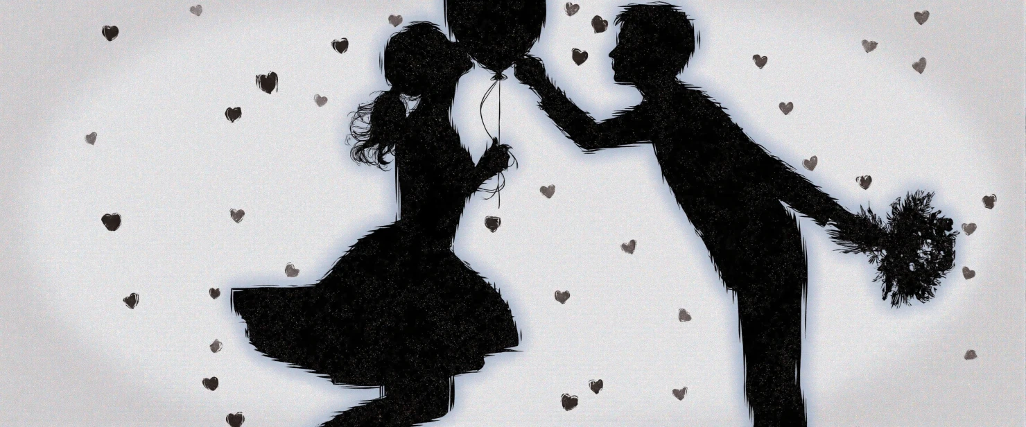 Love's First Kiss A Romantic Illustration #41304