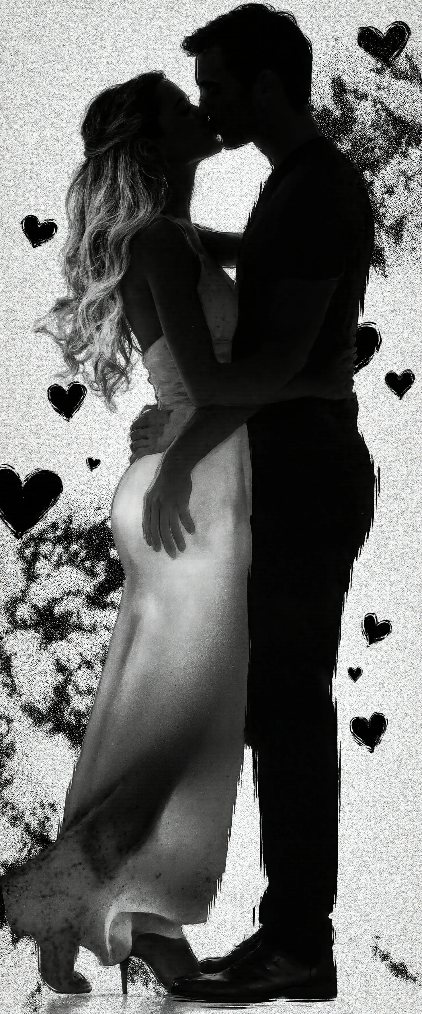 Love's First Kiss A Romantic Illustration #41305