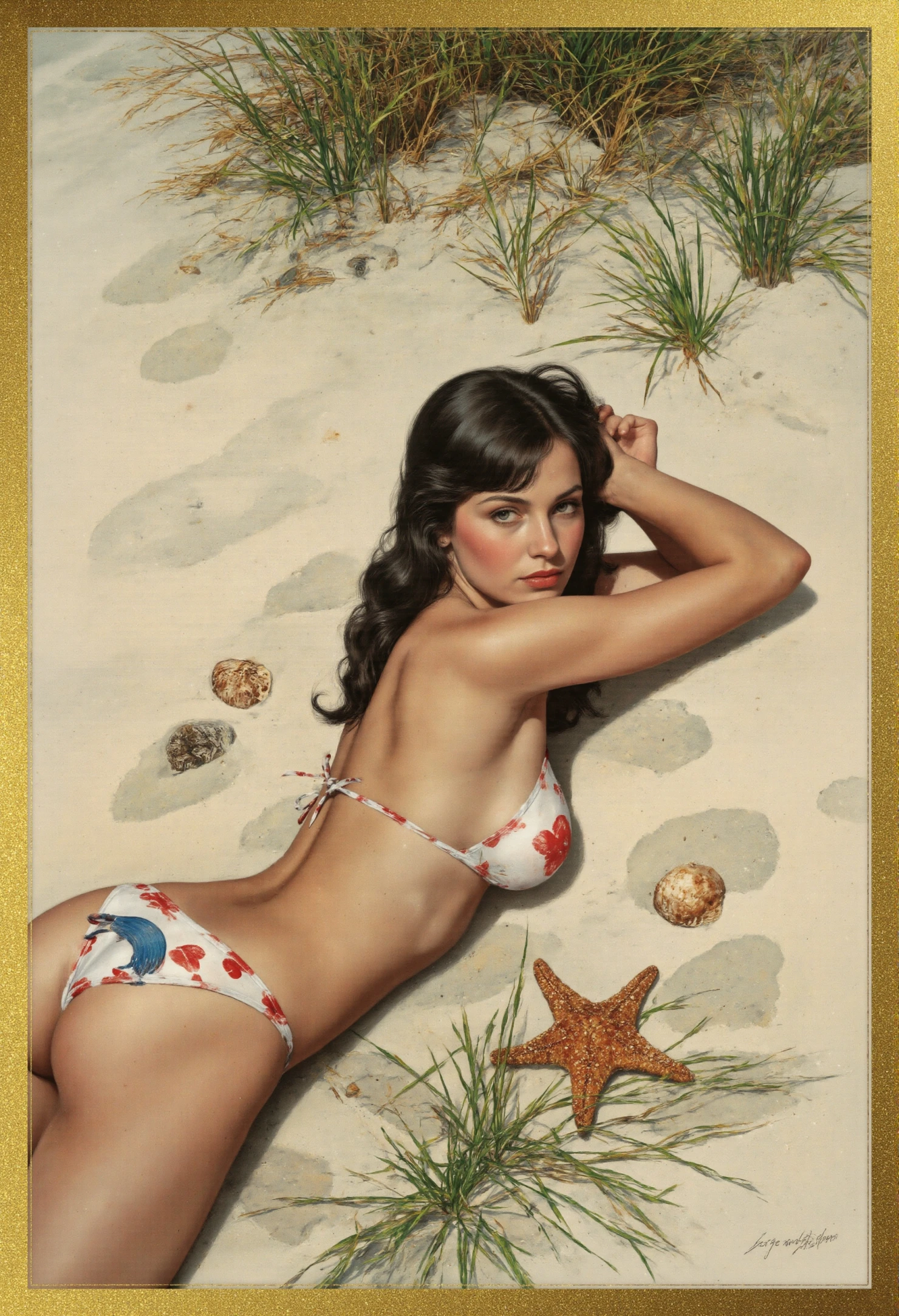 Beautiful Woman Relaxing on a Beach #41329