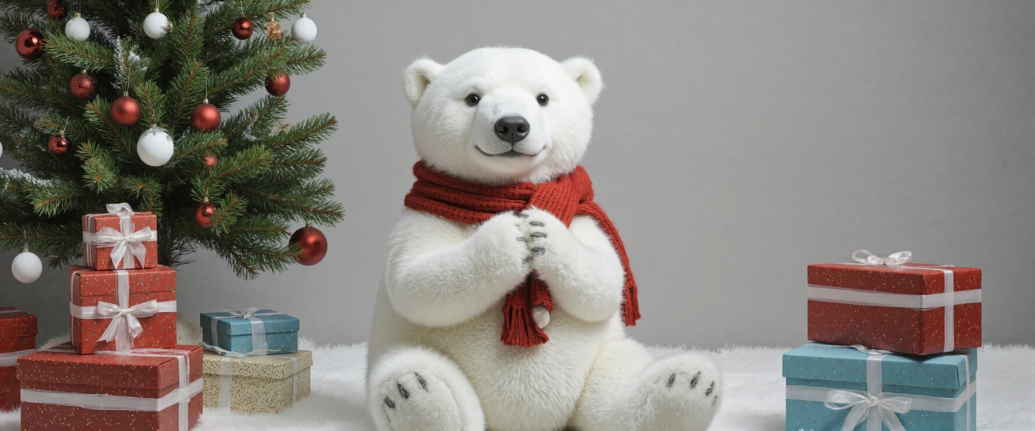 The Christmas Polar Bear with gifts #41393