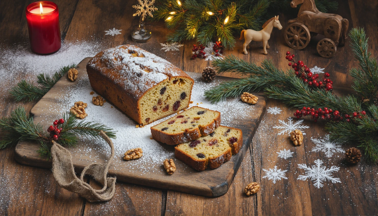Festive Christmas Fruitcake Display #41407