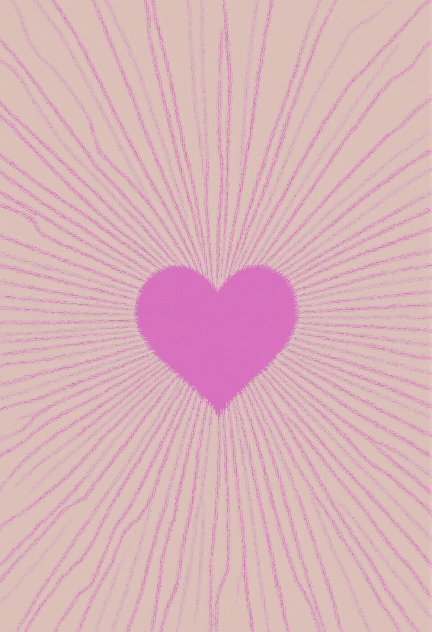 Radiant Love: Minimalist Pink Heart Burst #41436