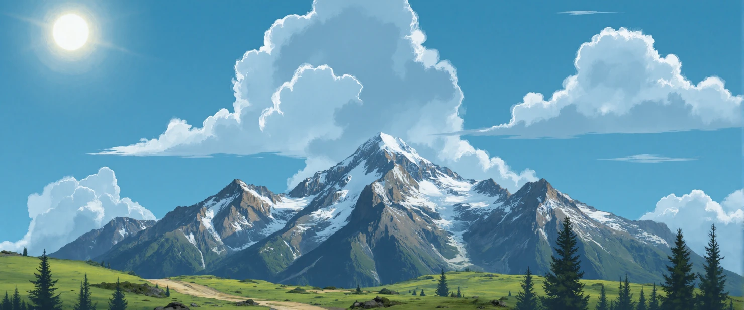 Majestic Peaks: Serene Alpine Valley #41439