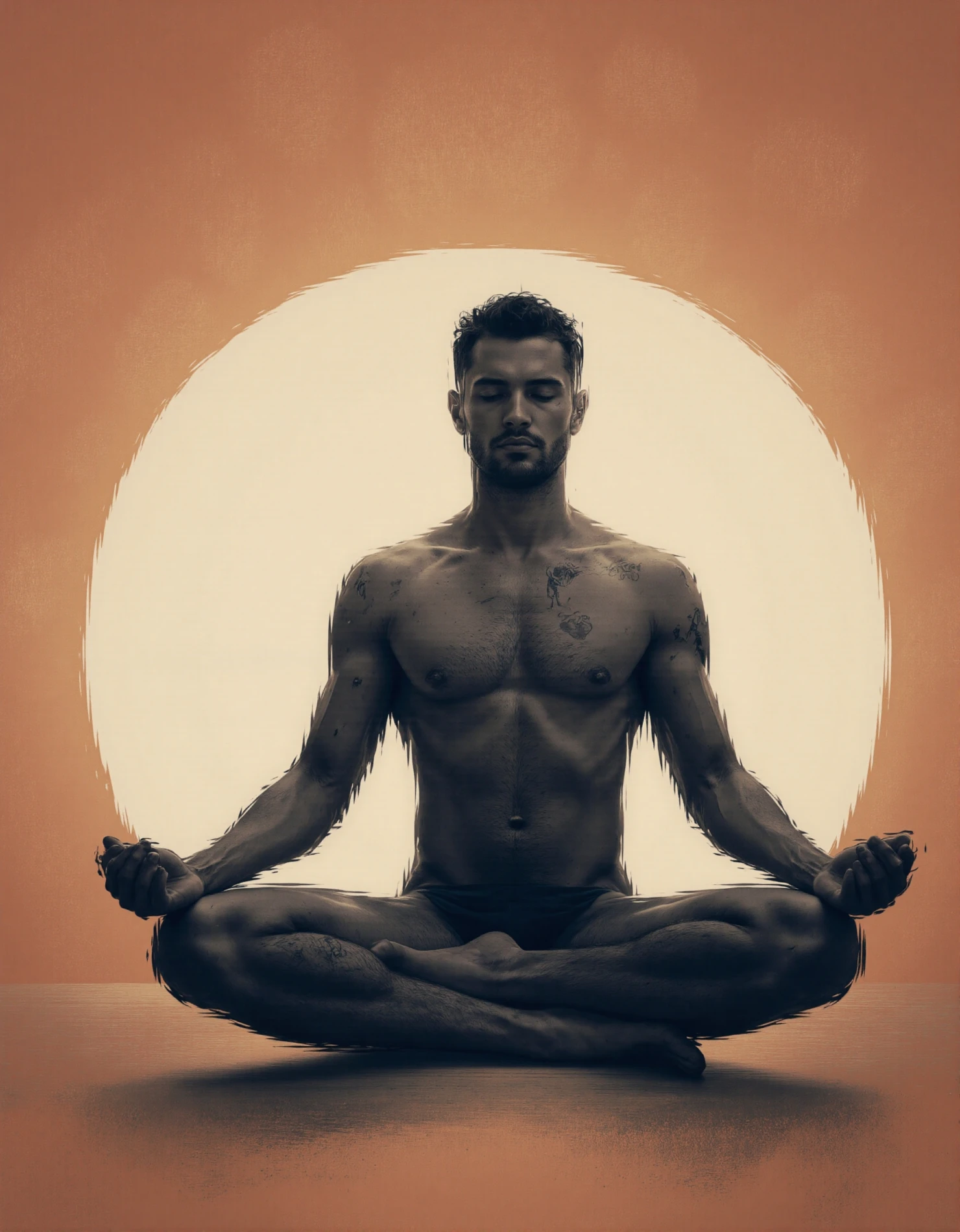 Inner Peace: Serene Meditation Silhouette #41442