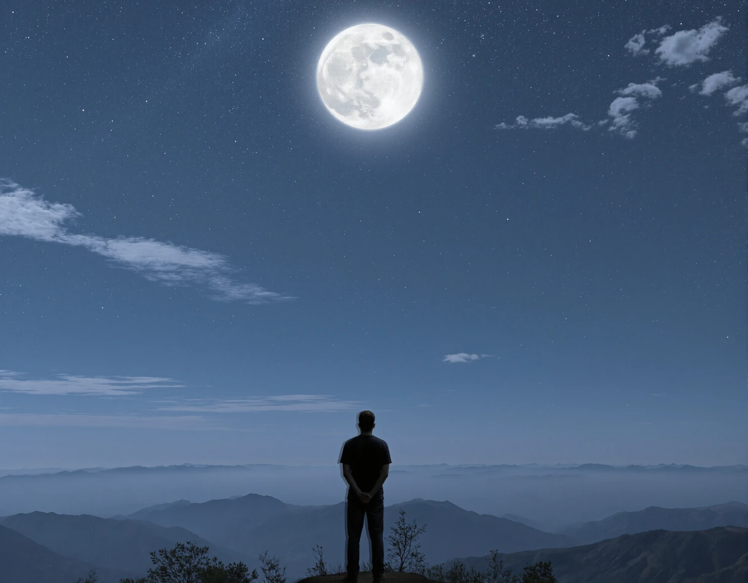 Lunar Solitude: A Midnight Vigil #41448