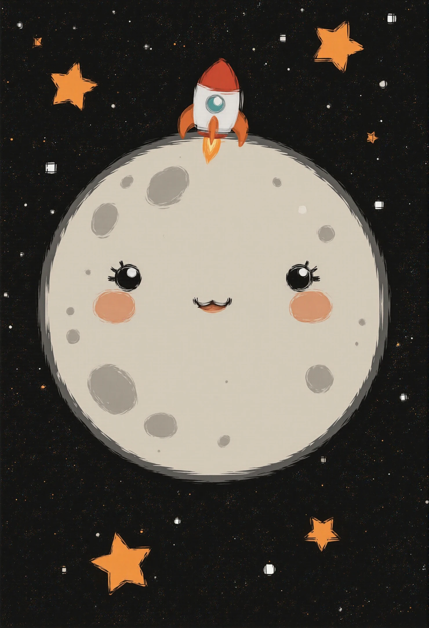 Moonlight Voyage: A Cute Cosmic Adventure #41451