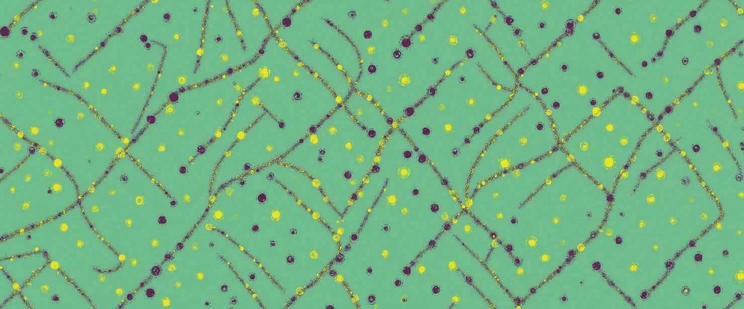 Abstract Dotted Line Pattern on Teal Background #41475