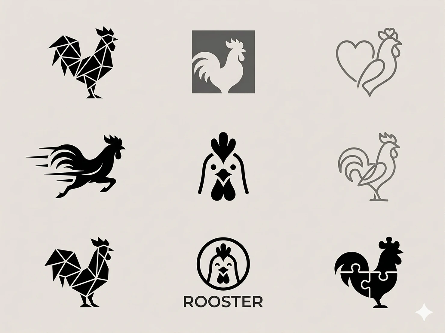 Modern Rooster Logo Collection #41501