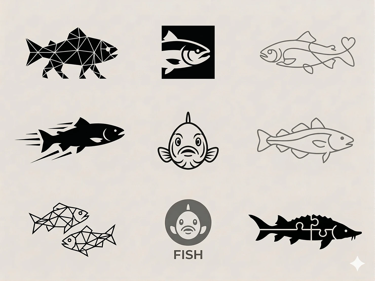 Modern Fish Logo Collection #41506
